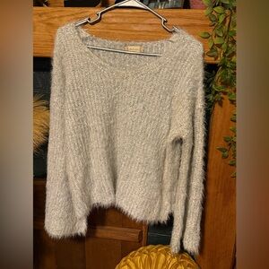 Altar'd State Cream Fuzzy Sweater